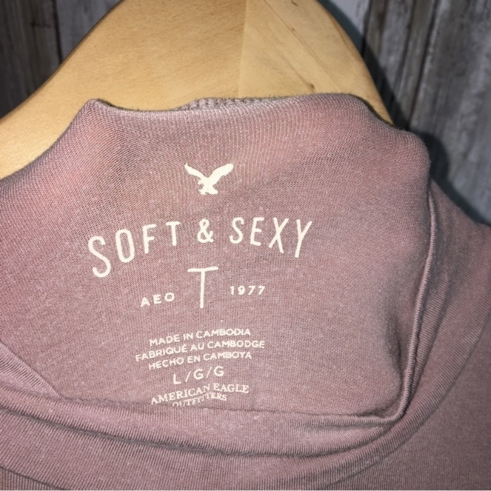 American Eagle Tan Long Sleeve Blouse - Picture 4 of 4